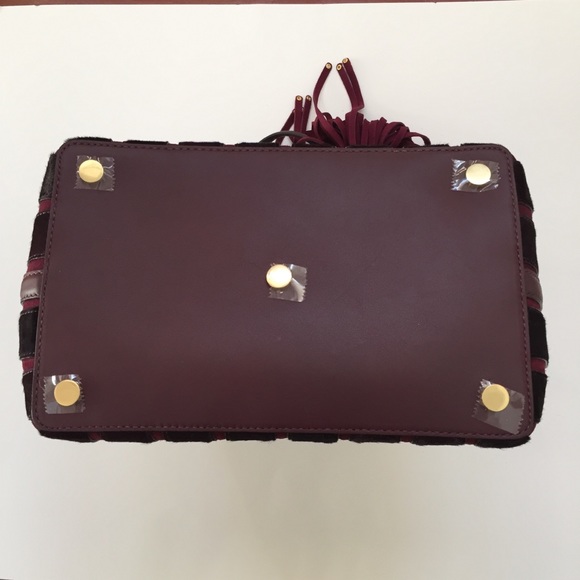 Michael Kors Brooklyn Suede Shoulder Bag Plum - Picture 8 of 11